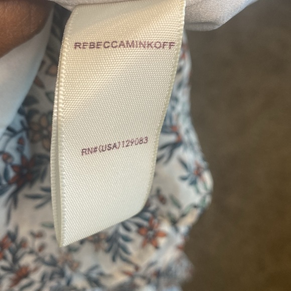 Rebecca Minkoff One Shoulder Mia Floral Sheer Ruffle Top S - Picture 6 of 11